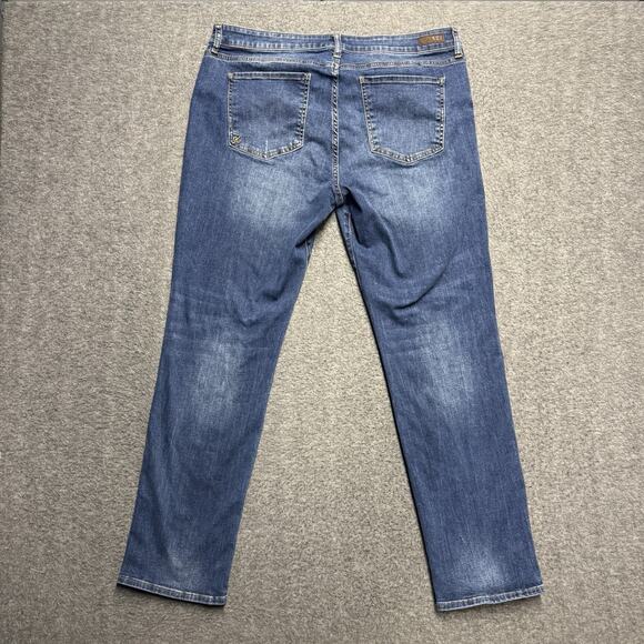 KUT from the Kloth Boyfriend Jeans Womens 16 Blue Mid Rise Stretch - Picture 4 of 7